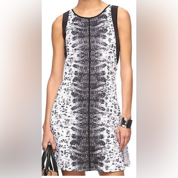 Reed Sleeveless Dress Zippered Black & White Print‎ Lined Woman's  XL - Picture 1 of 12